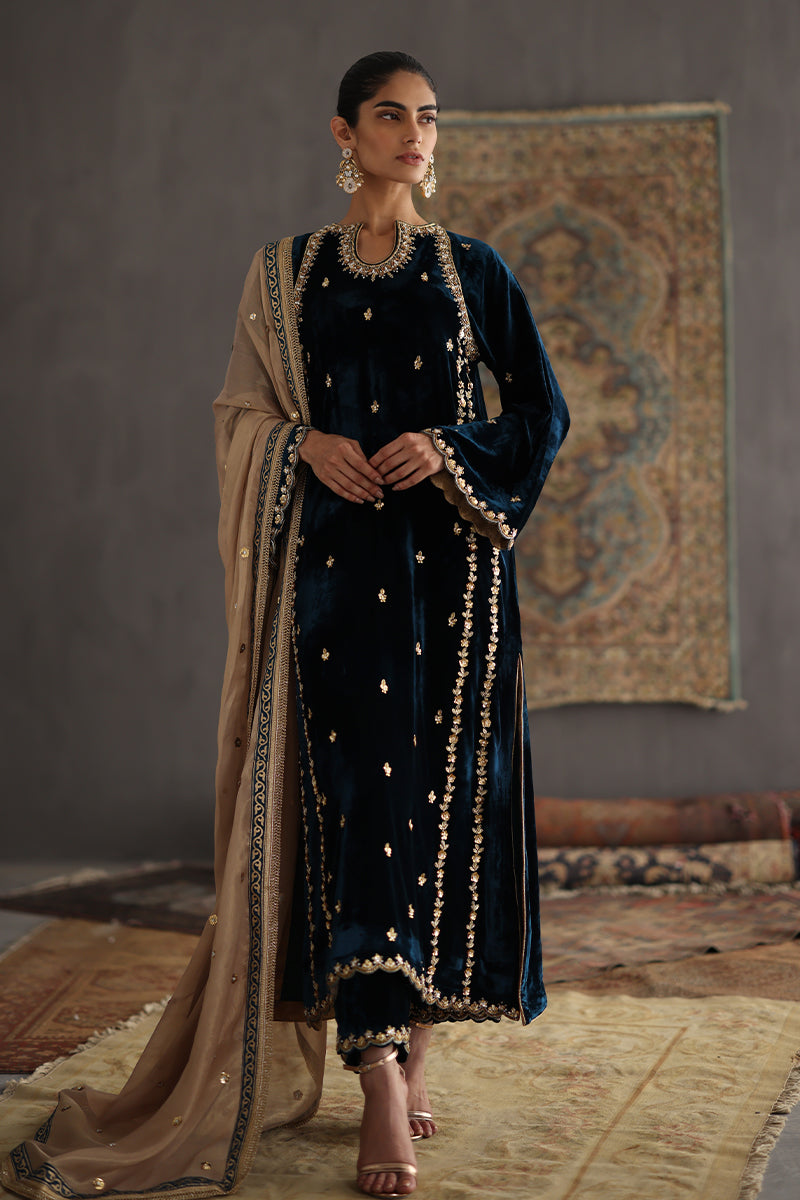 Sana Abbas | Velvet Formals | JOLINE by Sana Abbas - Designer Dress - Type: Ladies Clothes - Available at Libayah - 100% Original