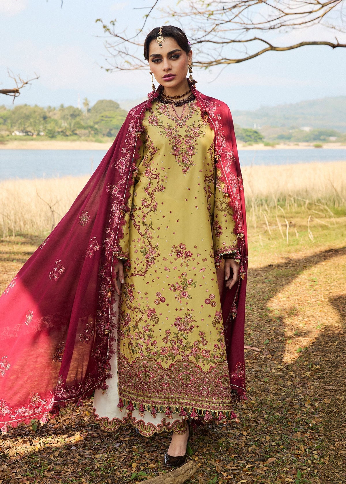 Hussain Rehar | Luxury Lawn 25 | Minted by Hussain Rehar - Designer Dress - Type: Ladies Clothes - Available at Libayah - 100% Original