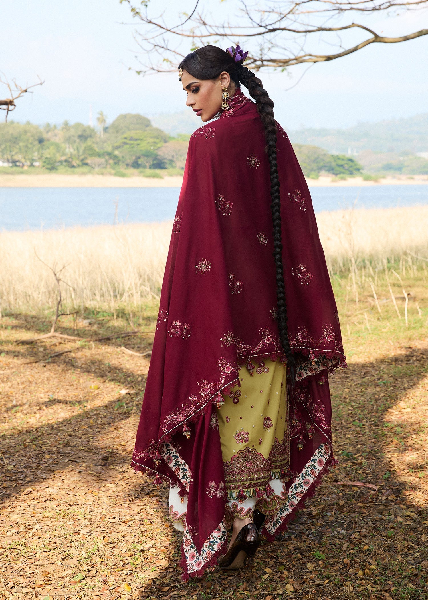 Hussain Rehar | Luxury Lawn 25 | Minted by Hussain Rehar - Designer Dress - Type: Ladies Clothes - Available at Libayah - 100% Original