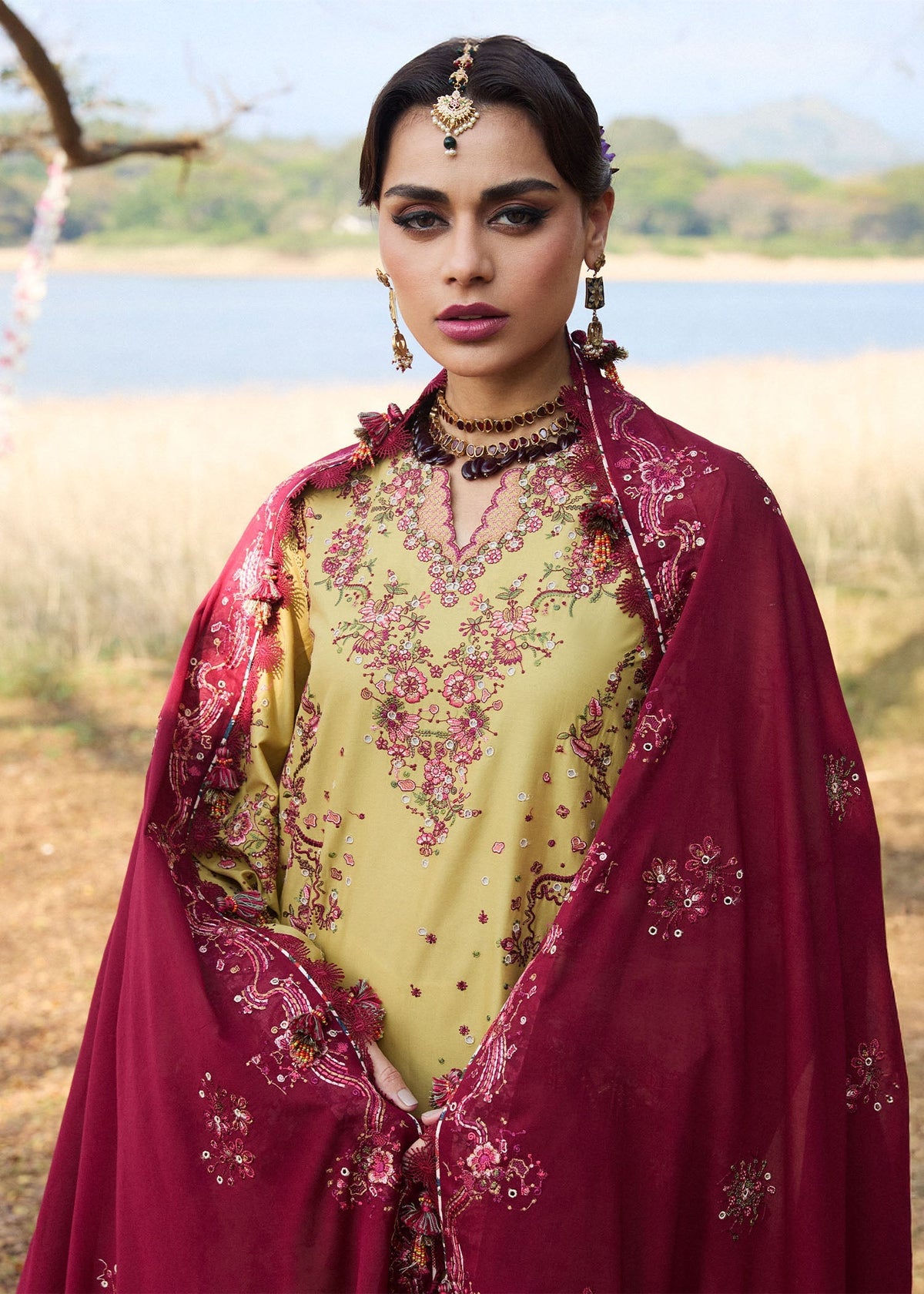 Hussain Rehar | Luxury Lawn 25 | Minted by Hussain Rehar - Designer Dress - Type: Ladies Clothes - Available at Libayah - 100% Original