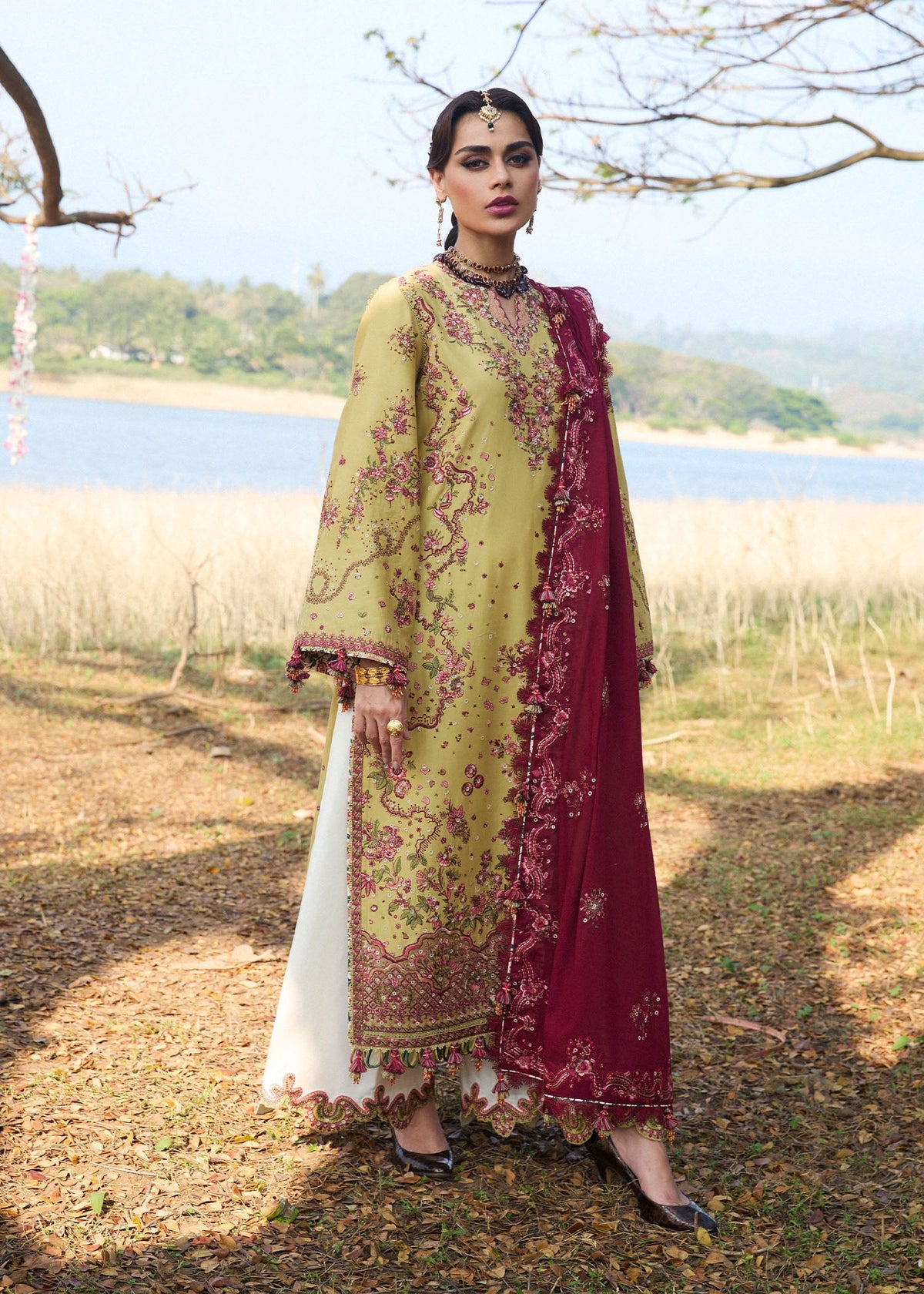Hussain Rehar | Luxury Lawn 25 | Minted by Hussain Rehar - Designer Dress - Type: Ladies Clothes - Available at Libayah - 100% Original
