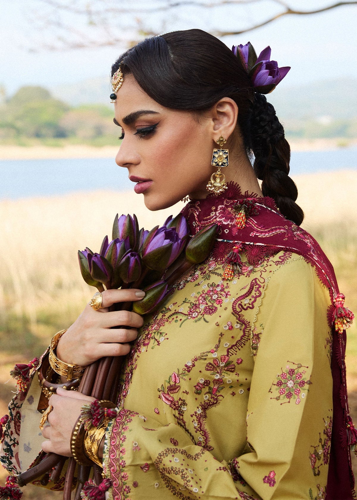 Hussain Rehar | Luxury Lawn 25 | Minted by Hussain Rehar - Designer Dress - Type: Ladies Clothes - Available at Libayah - 100% Original