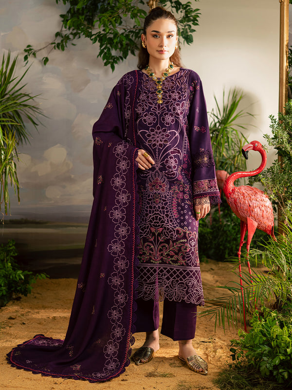 Mahnur | Kaia Slub Linen 25 | K - 01 | 3 PC LINEN by Mahnur - Designer Dress  - Type : Ladies Clothes - Available at Libayah - 100% Original 