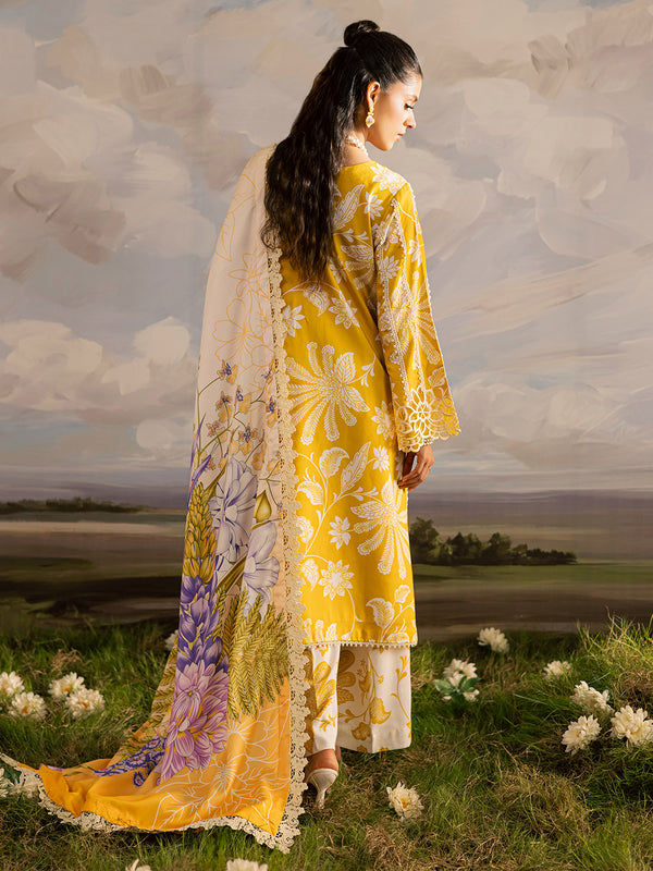 Mahnur | Kaia Slub Linen 25 | K - 03 | 3 PC LINEN by Mahnur - Designer Dress  - Type : Ladies Clothes - Available at Libayah - 100% Original 
