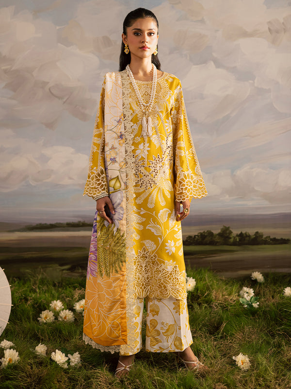 Mahnur | Kaia Slub Linen 25 | K - 03 | 3 PC LINEN by Mahnur - Designer Dress  - Type : Ladies Clothes - Available at Libayah - 100% Original 