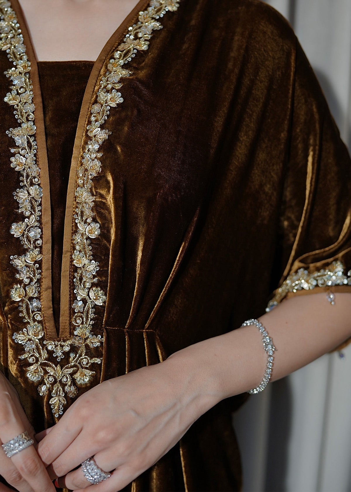 Mahum Asad | Voila Velvets | Topaz by Mahum Asad - Designer Dress - Type: Ladies Clothes - Available at Libayah - 100% Original