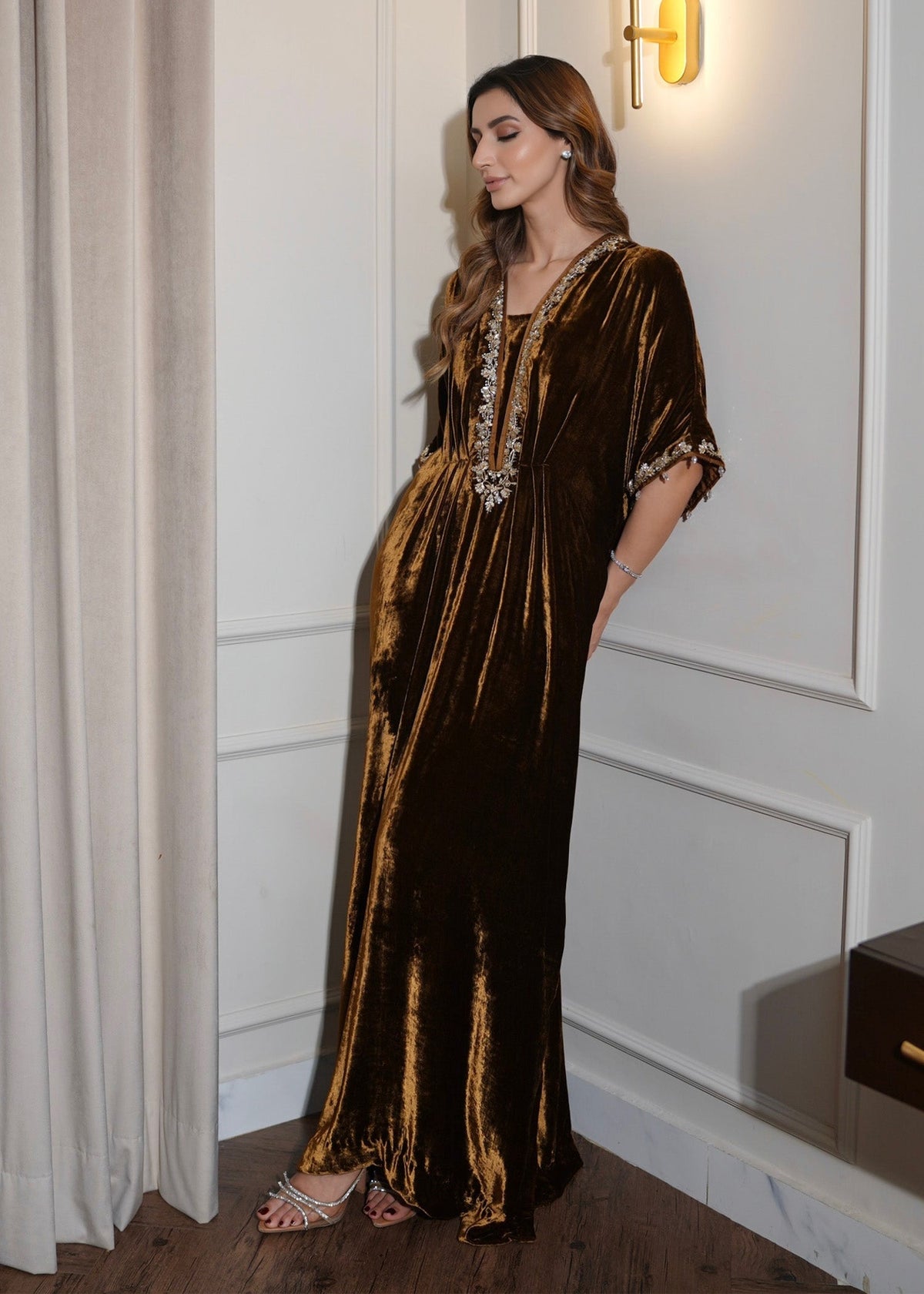 Mahum Asad | Voila Velvets | Topaz by Mahum Asad - Designer Dress - Type: Ladies Clothes - Available at Libayah - 100% Original