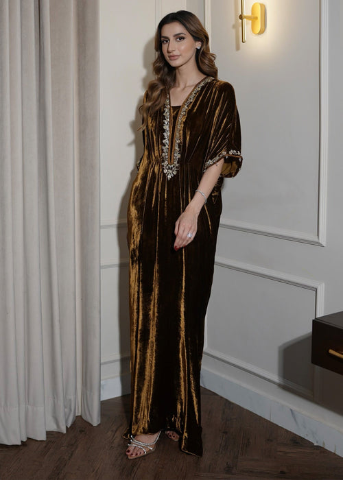 Mahum Asad | Voila Velvets | Topaz by Mahum Asad - Designer Dress - Type: Ladies Clothes - Available at Libayah - 100% Original
