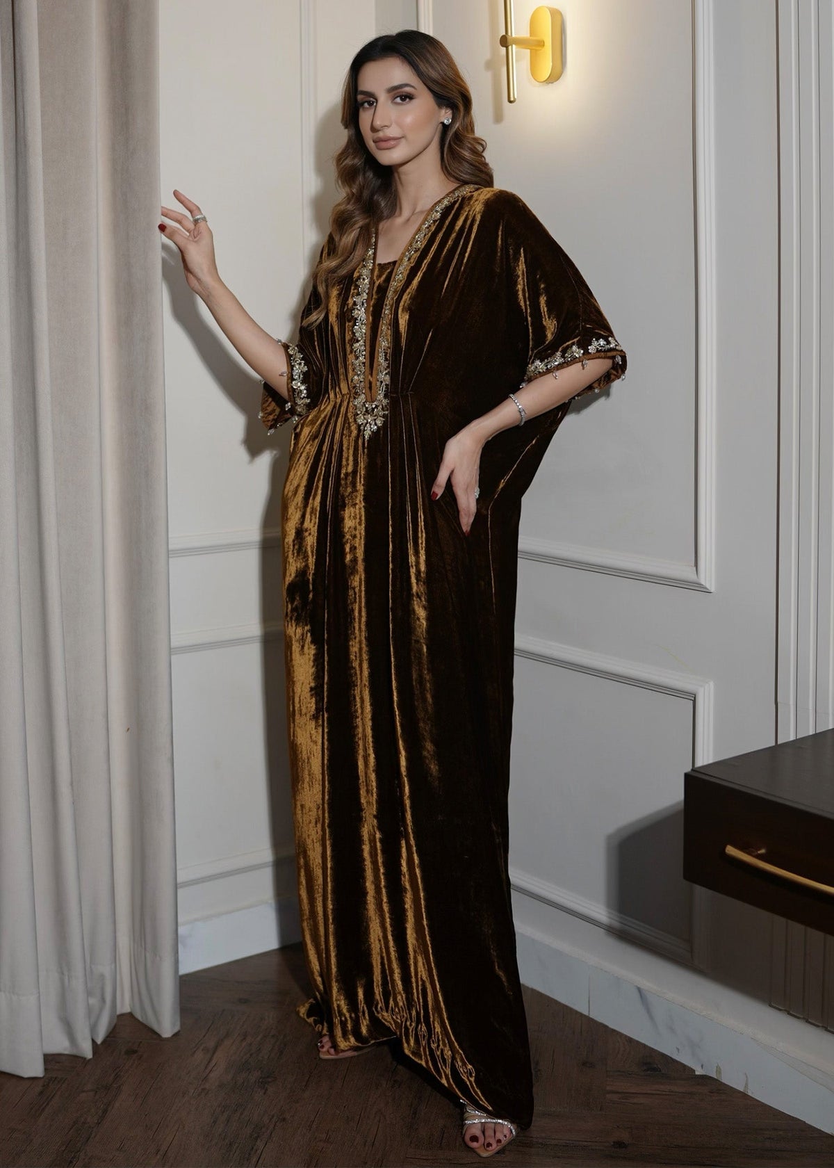 Mahum Asad | Voila Velvets | Topaz by Mahum Asad - Designer Dress - Type: Ladies Clothes - Available at Libayah - 100% Original