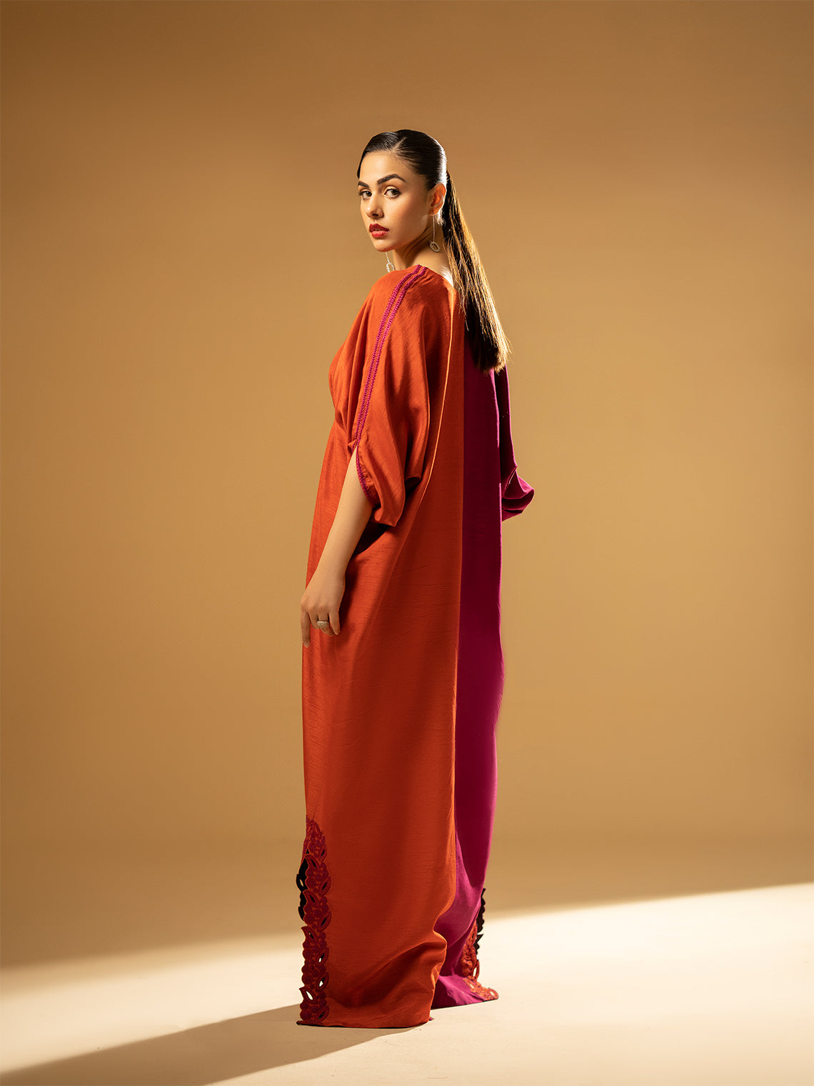 Fozia Khalid | Eid Edit 24 | Split-Tone Kaftan by Fozia Khalid - Designer Dress - Type: Ladies Clothes - Available at Libayah - 100% Original