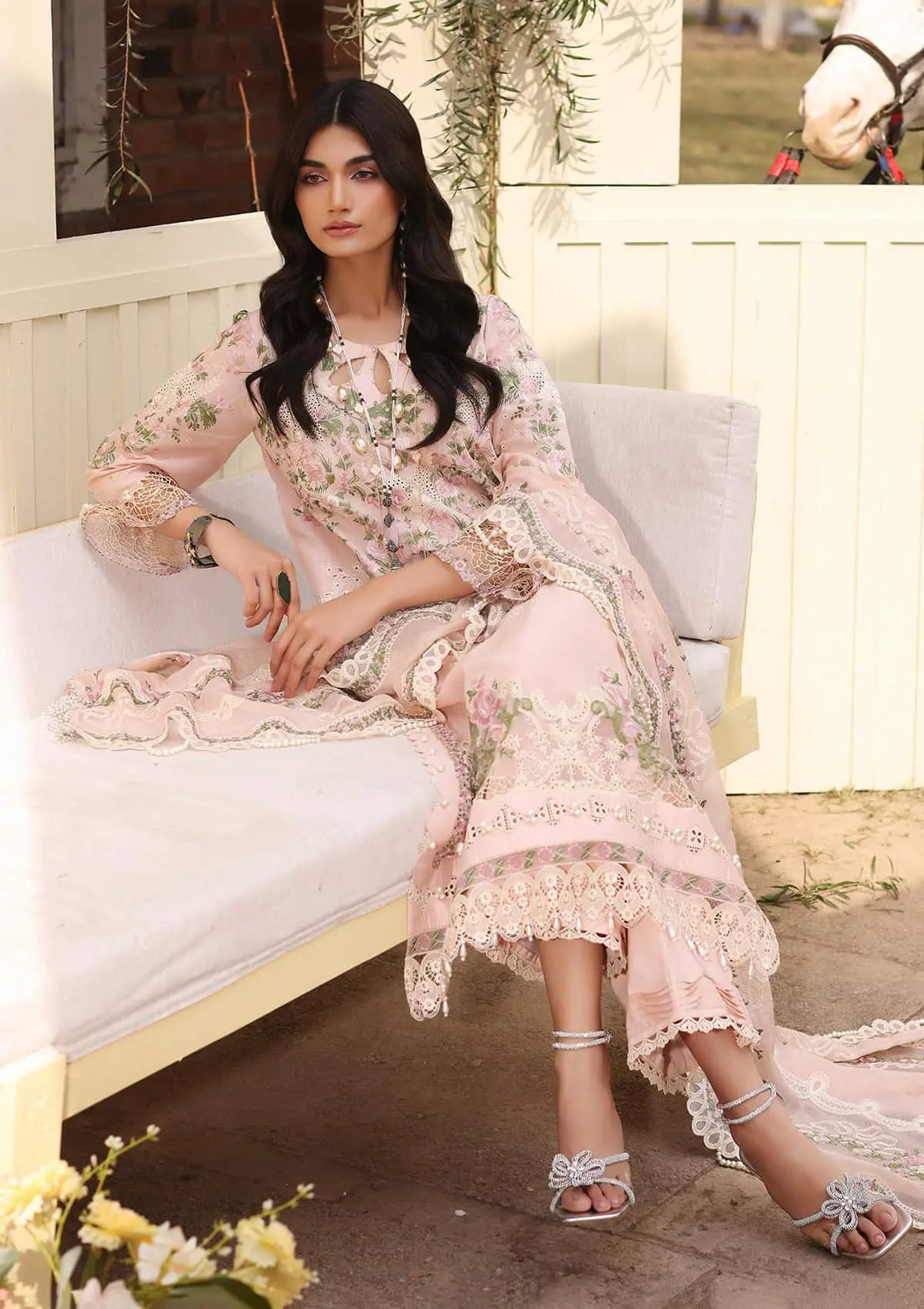 Kahf Premium | Festive Lawn 24 | KFL-09B NORA by Kahf Premium - Designer Dress - Type: Ladies Clothes - Available at Libayah - 100% Original