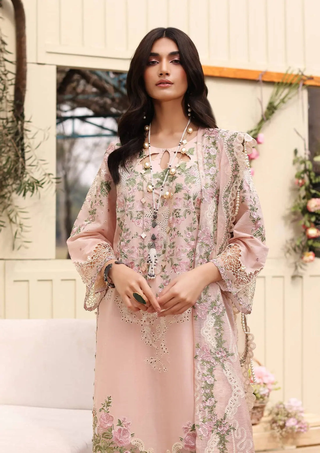 Kahf Premium | Festive Lawn 24 | KFL-09B NORA by Kahf Premium - Designer Dress - Type: Ladies Clothes - Available at Libayah - 100% Original