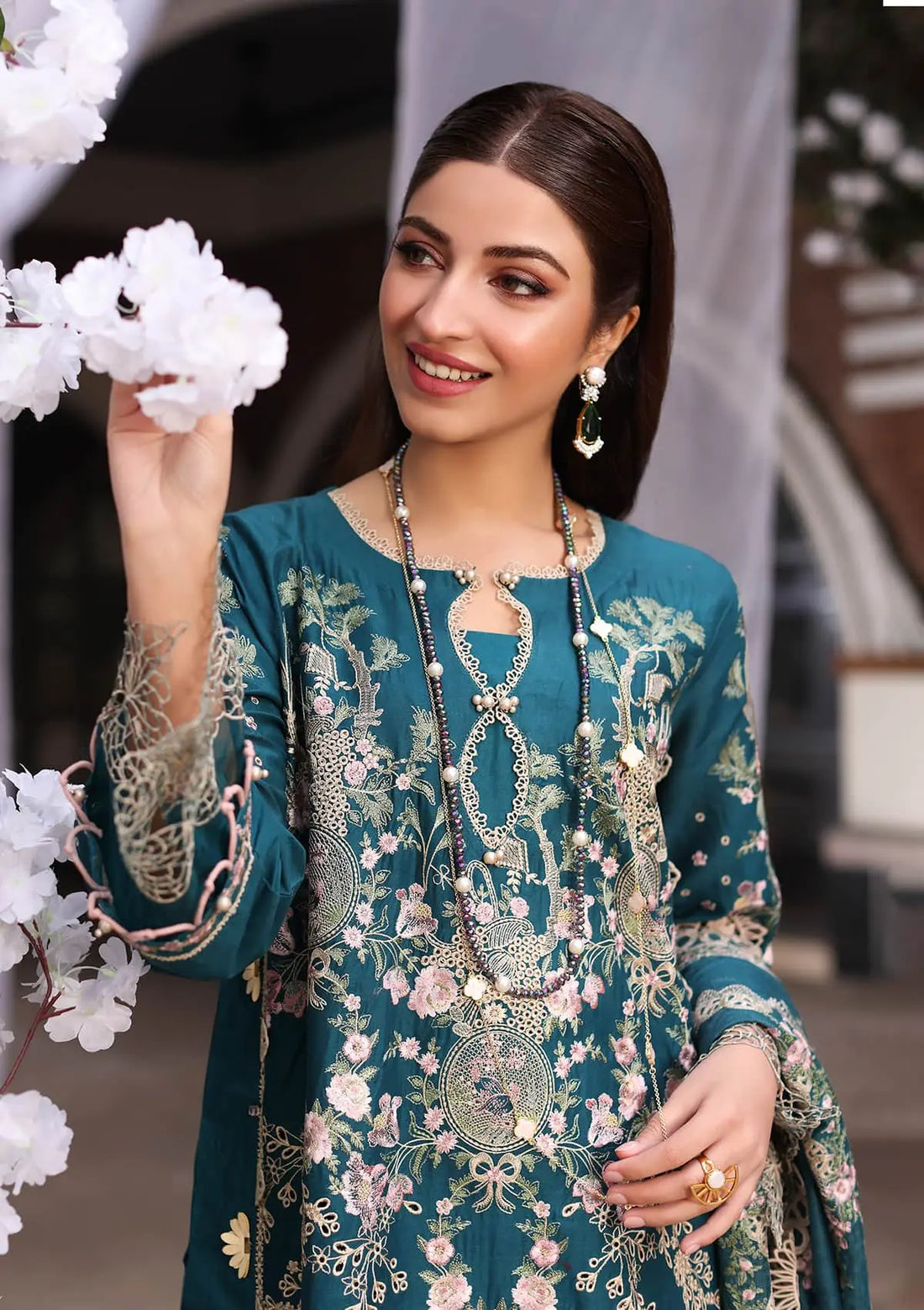 Kahf Premium | Festive Lawn 24 | KFL-09A BANO by Kahf Premium - Designer Dress - Type: Ladies Clothes - Available at Libayah - 100% Original