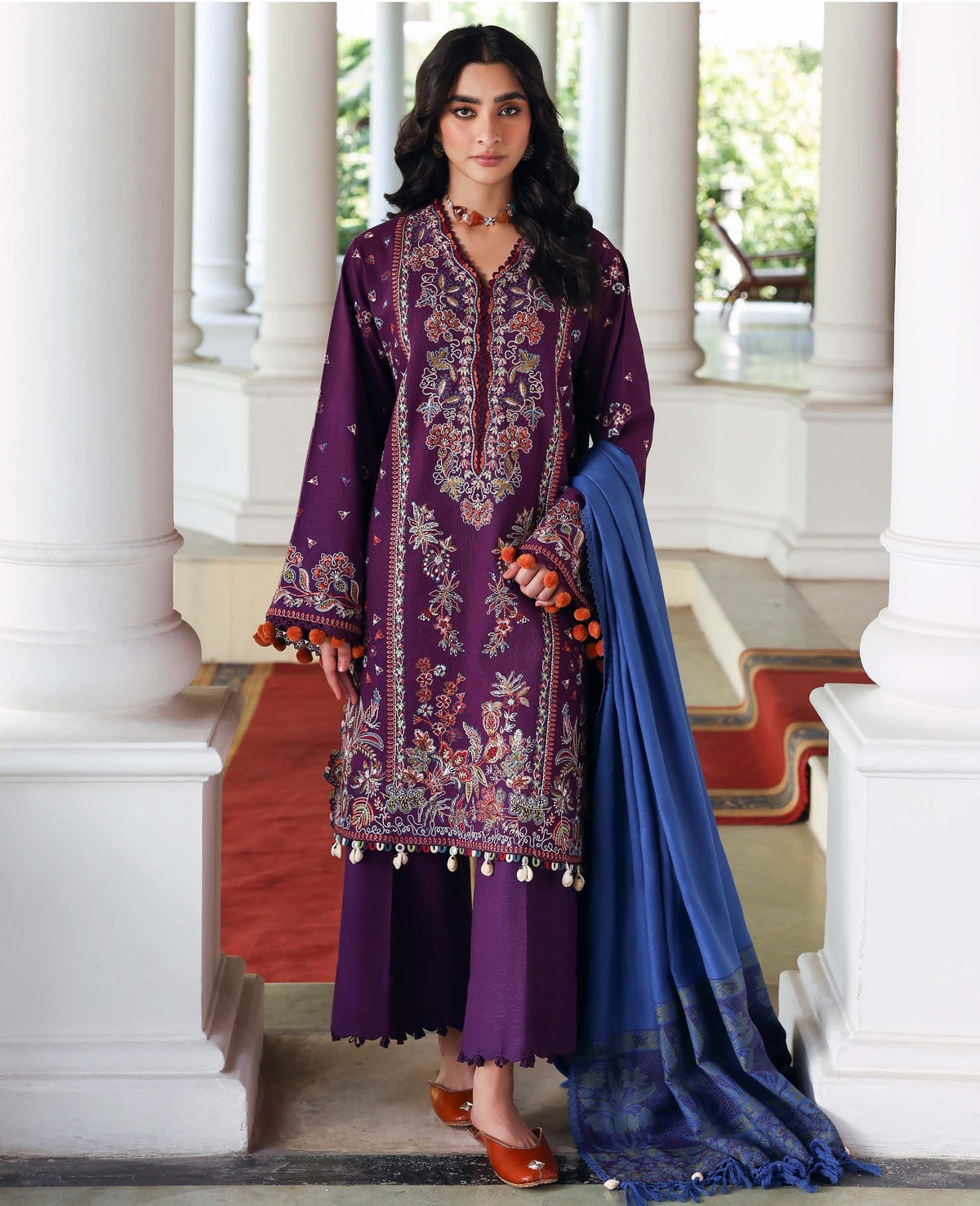 Republic Womenswear | Amaris Luxury Shawl 25 | Kaia by Republic Womenswear - Designer Dress  - Type : Ladies Clothes - Available at Libayah - 100% Original 