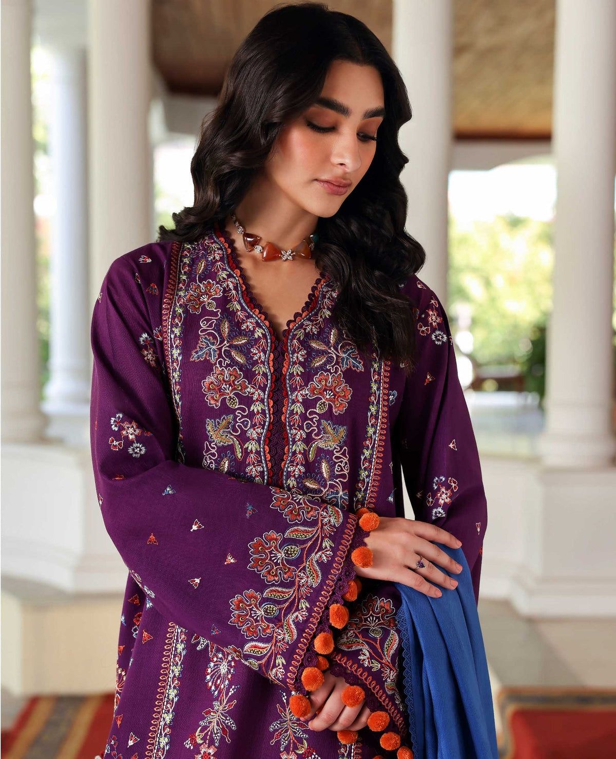 Republic Womenswear | Amaris Luxury Shawl 25 | Kaia by Republic Womenswear - Designer Dress  - Type : Ladies Clothes - Available at Libayah - 100% Original 