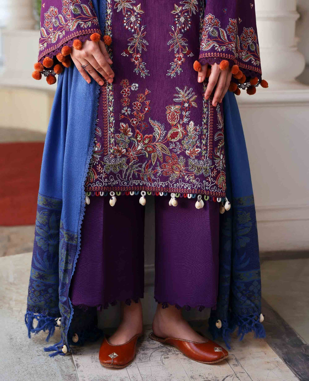 Republic Womenswear | Amaris Luxury Shawl 25 | Kaia by Republic Womenswear - Designer Dress  - Type : Ladies Clothes - Available at Libayah - 100% Original 