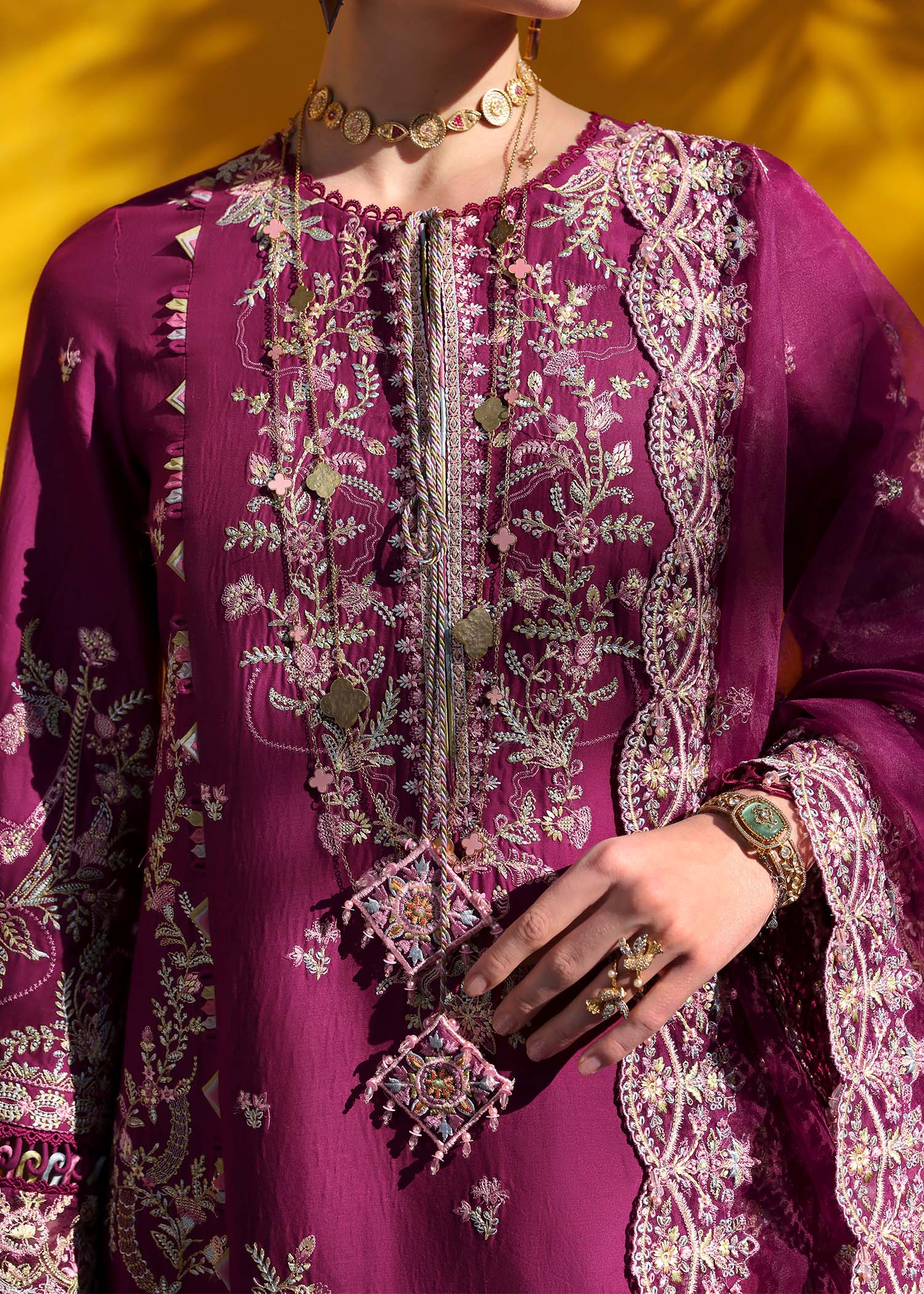 Kanwal Malik | Elysia Luxury Lawn 25 | Lavena by Kanwal Malik - Designer Dress - Type: Ladies Clothes - Available at Libayah - 100% Original