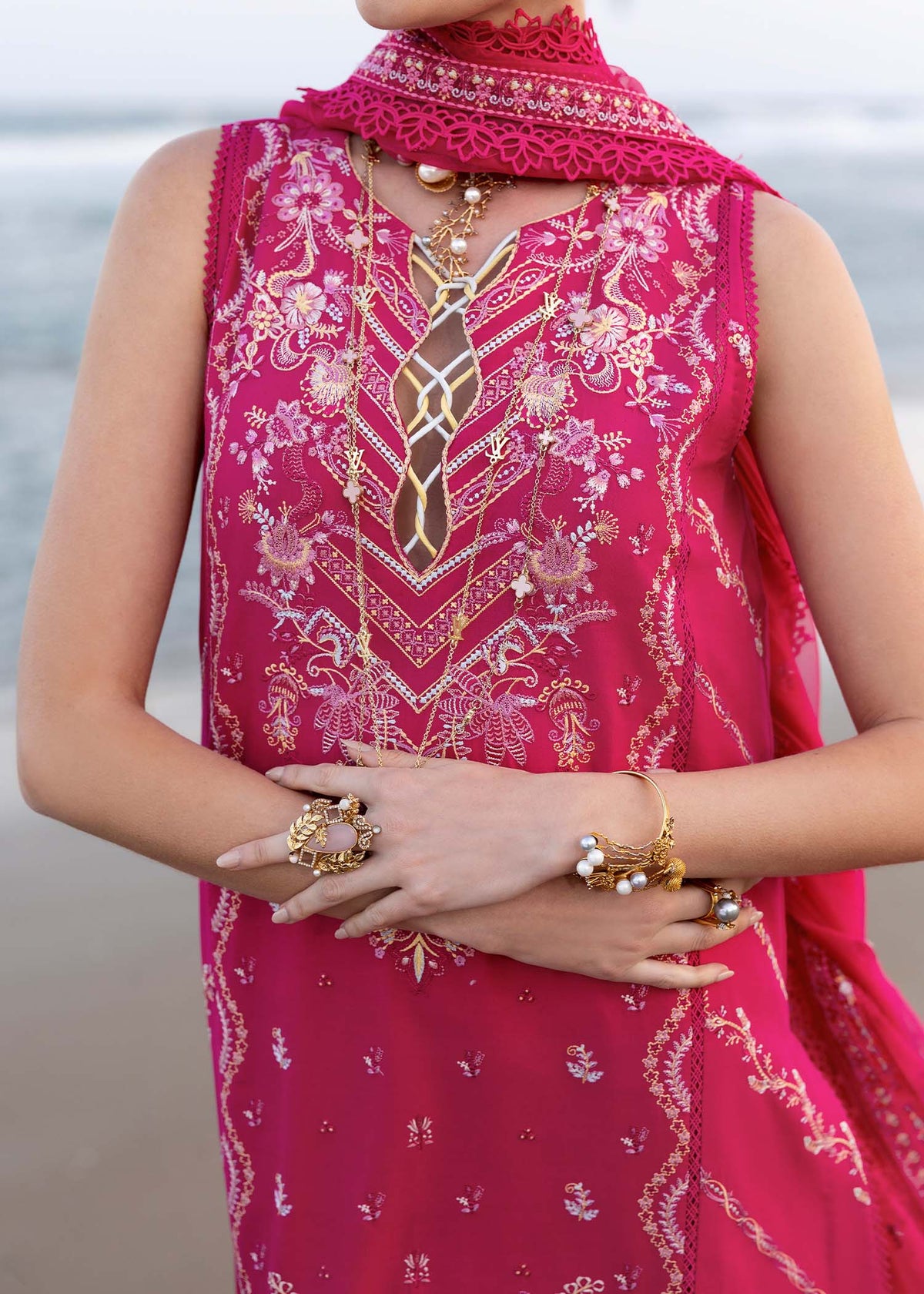 Kanwal Malik | Elysia Luxury Lawn 25 | Evaline by Kanwal Malik - Designer Dress - Type: Ladies Clothes - Available at Libayah - 100% Original