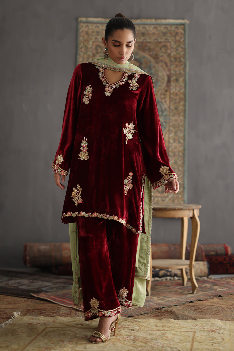 Sana Abbas | Velvet Formals | KARLA by Sana Abbas - Designer Dress - Type: Ladies Clothes - Available at Libayah - 100% Original