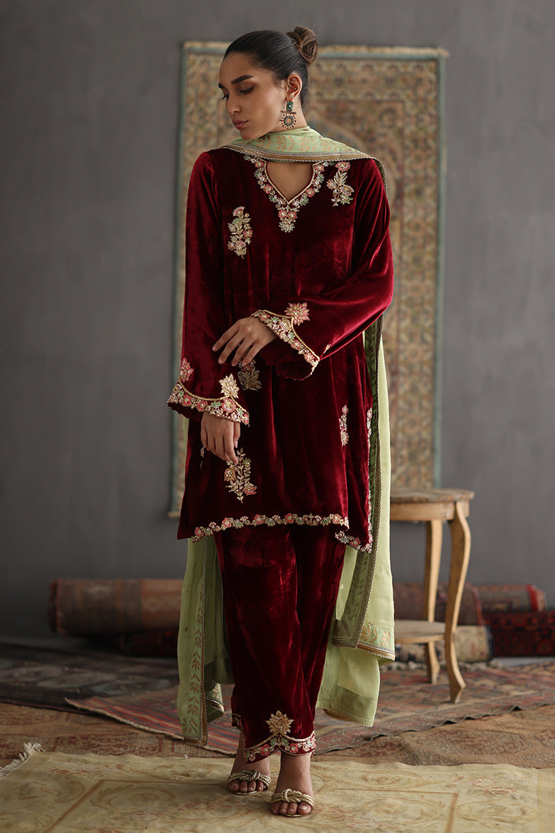 Sana Abbas | Velvet Formals | KARLA by Sana Abbas - Designer Dress - Type: Ladies Clothes - Available at Libayah - 100% Original