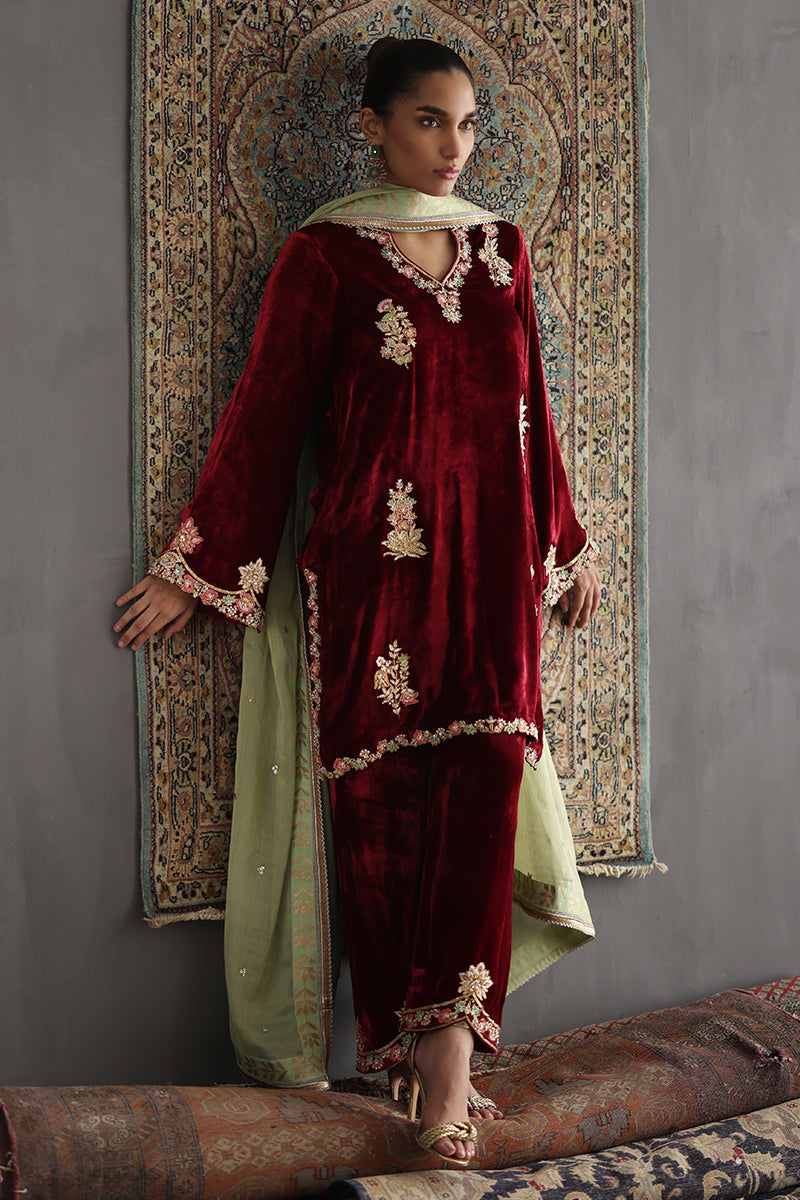 Sana Abbas | Velvet Formals | KARLA by Sana Abbas - Designer Dress - Type: Ladies Clothes - Available at Libayah - 100% Original