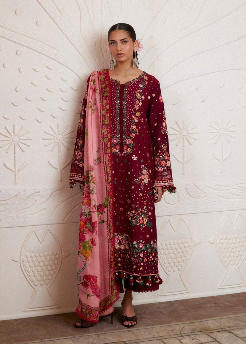 Hussain Rehar | Zan SS26 | Kestane by Hussain Rehar - Designer Dress  - Type : Ladies Clothes - Available at Libayah - 100% Original 