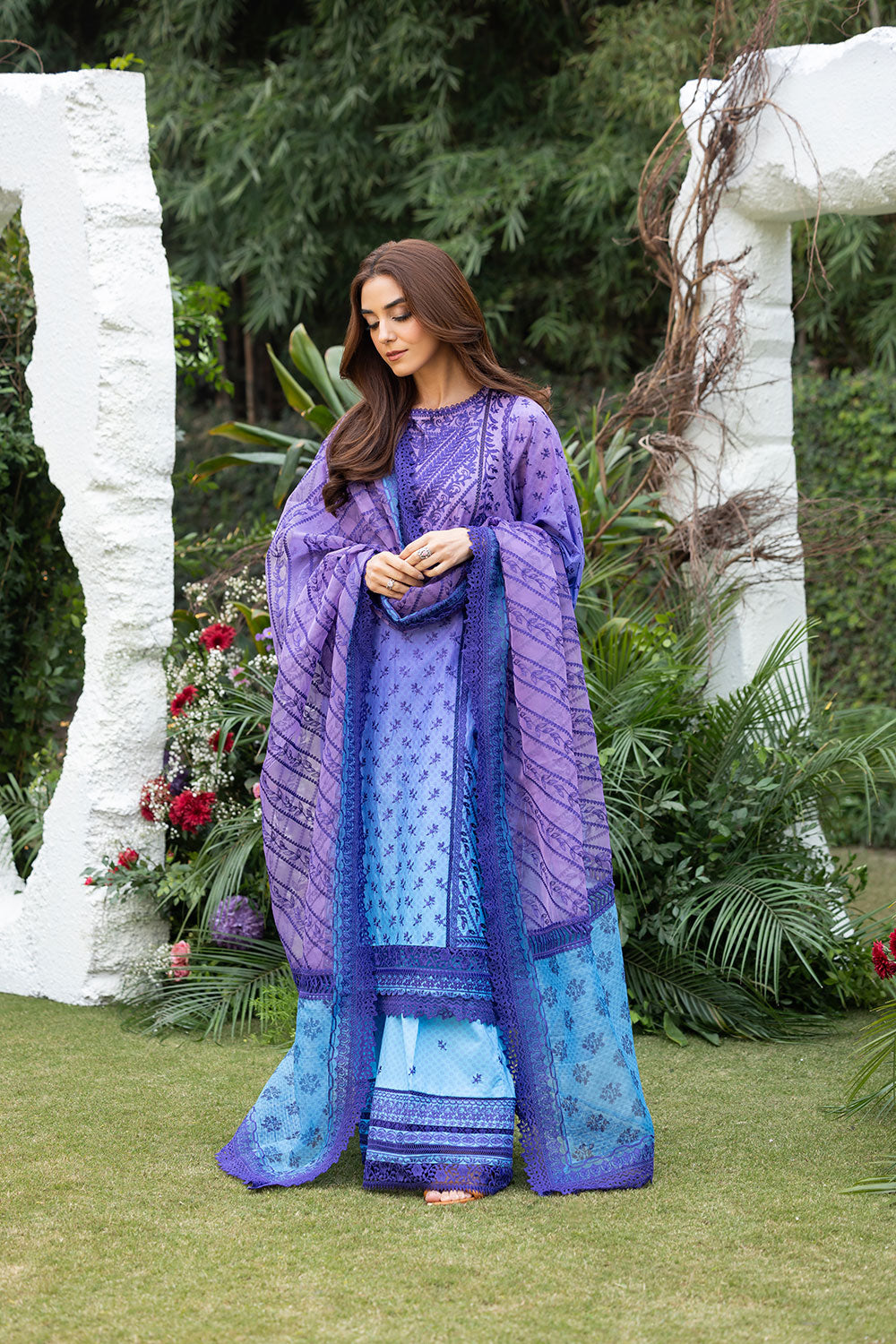 Sobia Nazir | Luxury Lawn 25 | 12B by Sobia Nazir - Designer Dress - Type: Ladies Clothes - Available at Libayah - 100% Original