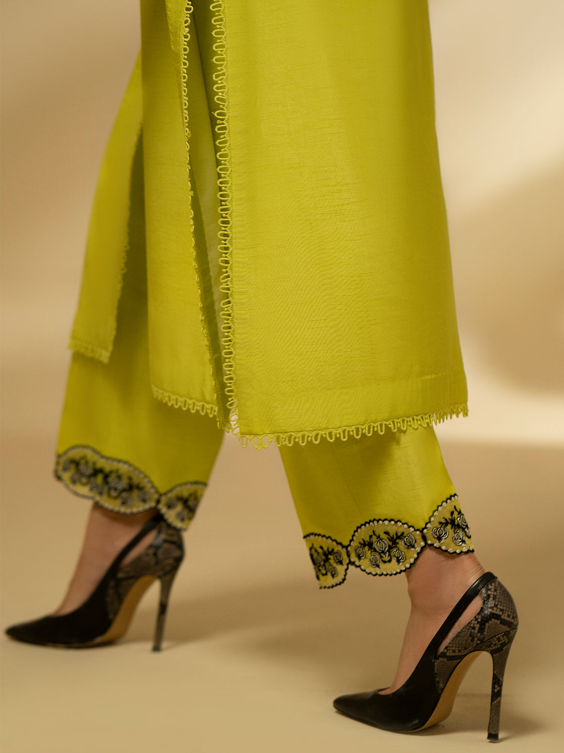 Fozia Khalid | Eid Edit 24 | Lime Zest by Fozia Khalid - Designer Dress - Type: Ladies Clothes - Available at Libayah - 100% Original