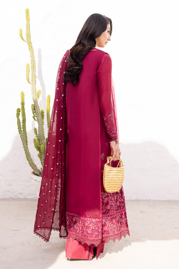 Marjjan | Elyna Lawn | LENI MP-46 (MAGENTA) by Marjjan - Designer Dress  - Type : Ladies Clothes - Available at Libayah - 100% Original 