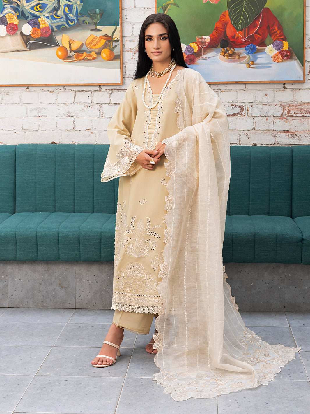 Izel | Meadow Muse Embroidered Lawn 25 | LIORA by Izel - Designer Dress - Type: Ladies Clothes - Available at Libayah - 100% Original