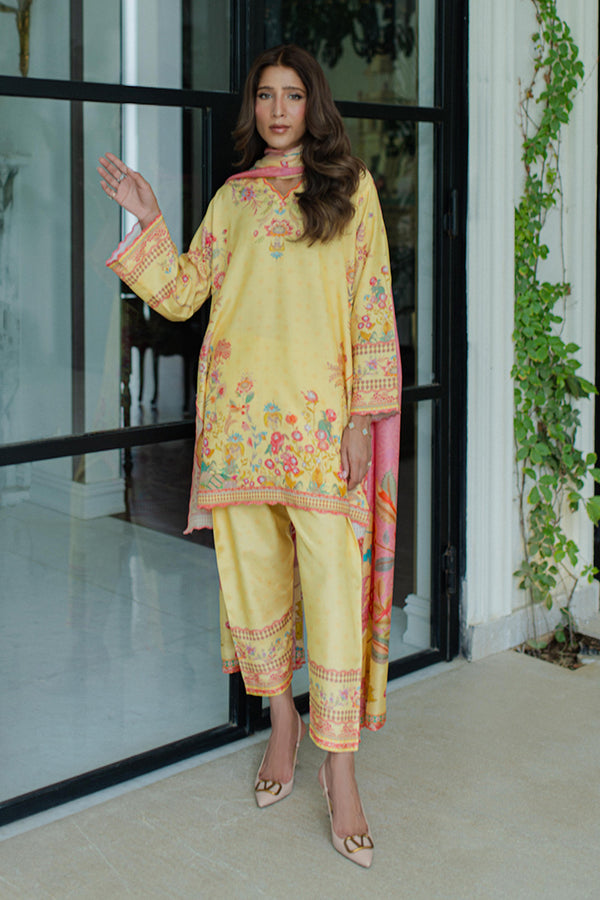 Mina Hassan | Signature Prints | Summer Lemonade by Mina Hassan - Designer Dress  - Type : Ladies Clothes - Available at Libayah - 100% Original 
