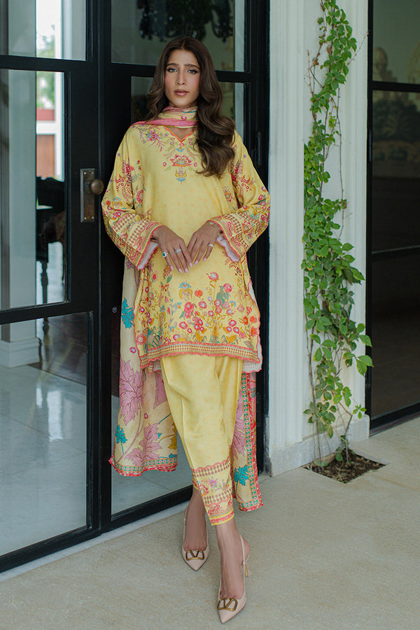 Mina Hassan | Signature Prints | Summer Lemonade by Mina Hassan - Designer Dress  - Type : Ladies Clothes - Available at Libayah - 100% Original 