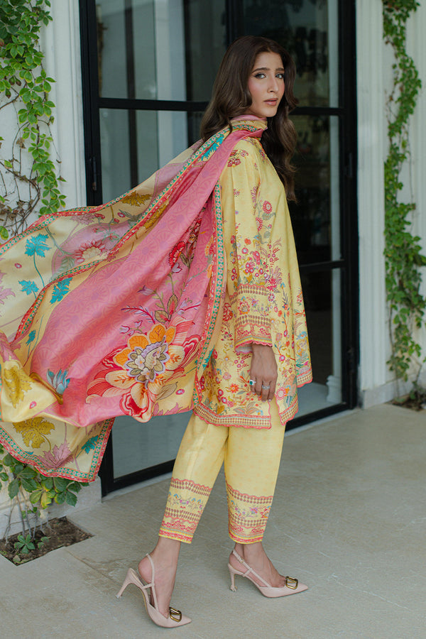 Mina Hassan | Signature Prints | Summer Lemonade by Mina Hassan - Designer Dress  - Type : Ladies Clothes - Available at Libayah - 100% Original 