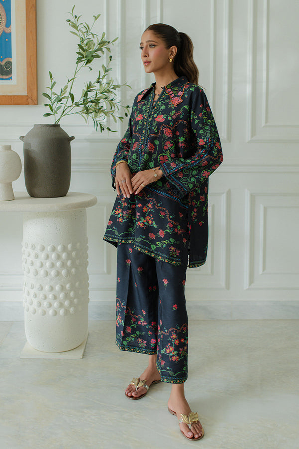 Mina Hassan | Signature Prints | Florals at Dusk by Mina Hassan - Designer Dress  - Type : Ladies Clothes - Available at Libayah - 100% Original 