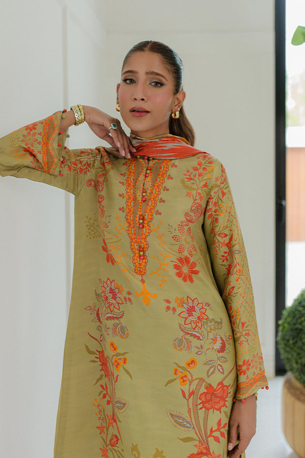 Mina Hassan | Signature Prints | Pistachio Dreams by Mina Hassan - Designer Dress  - Type : Ladies Clothes - Available at Libayah - 100% Original 