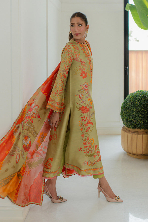 Mina Hassan | Signature Prints | Pistachio Dreams by Mina Hassan - Designer Dress  - Type : Ladies Clothes - Available at Libayah - 100% Original 