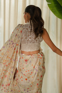 Mina Hasan | Signature Pret | Wrapped Goddess Stitched Saree - by Libayah - Registered Vendor of : Mina Hasan - 100% Original Designer Dress