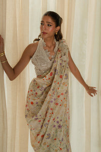 Mina Hasan | Signature Pret | Wrapped Goddess Stitched Saree - by Libayah - Registered Vendor of : Mina Hasan - 100% Original Designer Dress