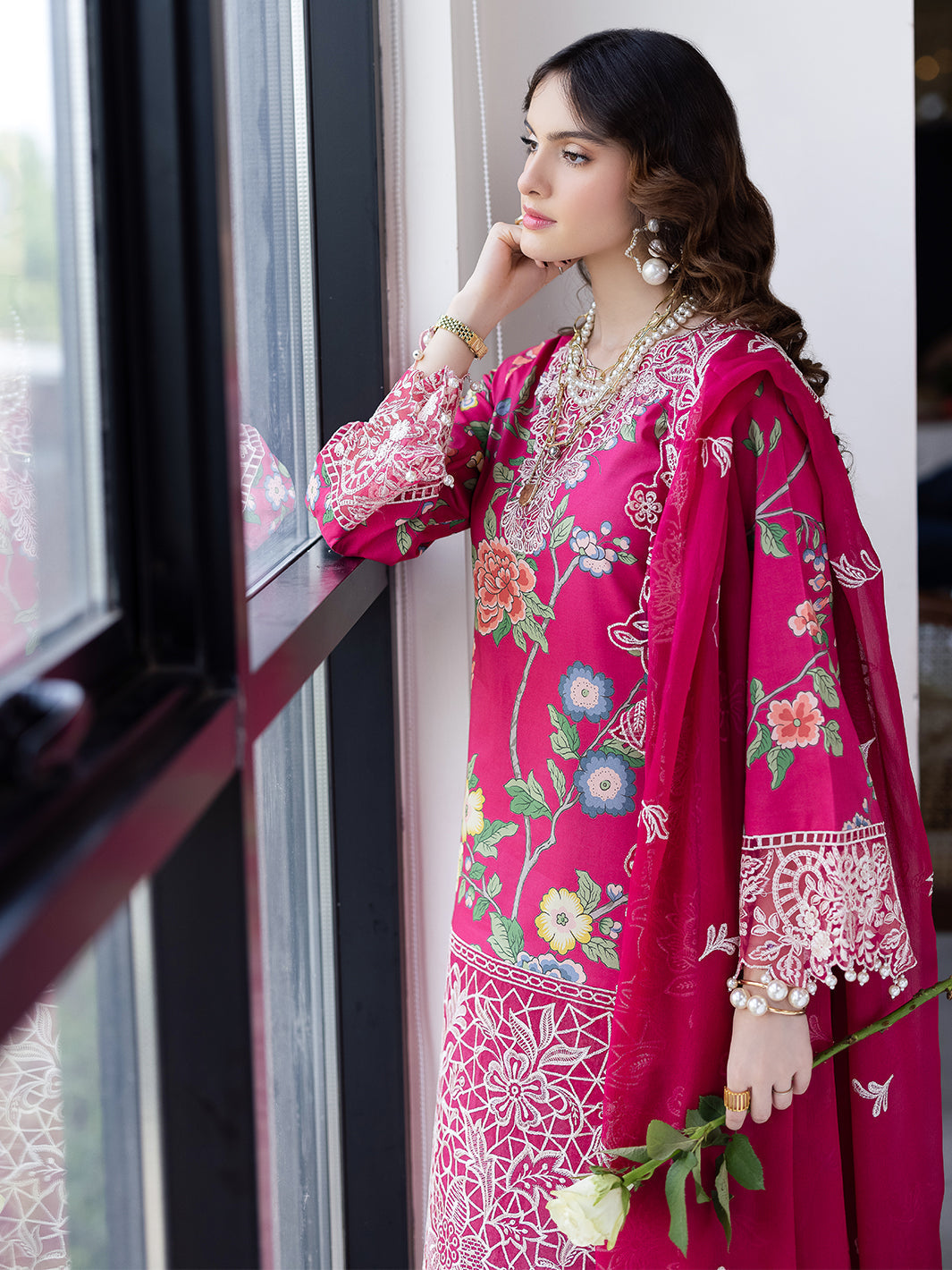 Mahnur | After Hours Luxury Lawn 25 | Laughter Lines by Mahnur - Designer Dress - Type: Ladies Clothes - Available at Libayah - 100% Original
