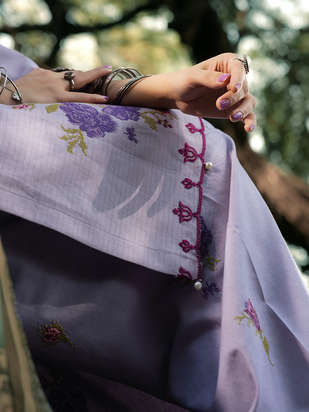 Hemstitch | The Garden Lawn | Lavender by Hemstitch - Designer Dress  - Type : Ladies Clothes - Available at Libayah - 100% Original 