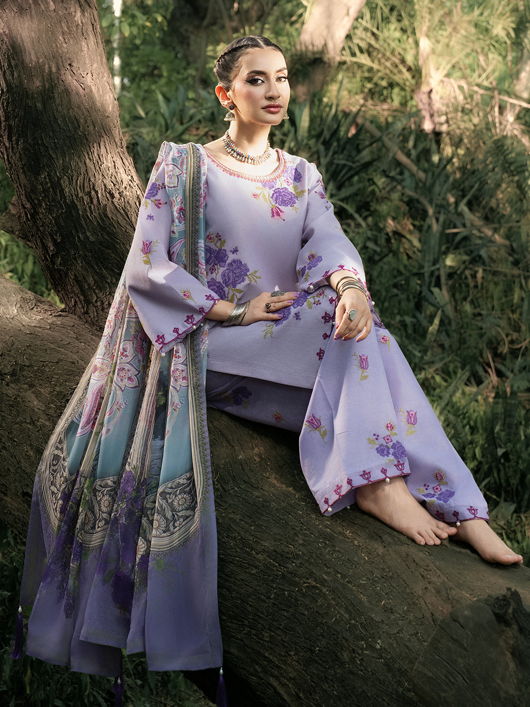 Hemstitch | The Garden Lawn | Lavender by Hemstitch - Designer Dress  - Type : Ladies Clothes - Available at Libayah - 100% Original 