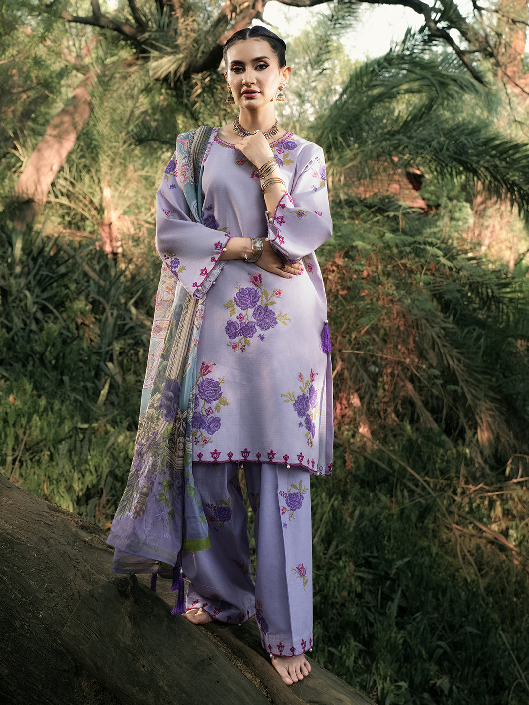 Hemstitch | The Garden Lawn | Lavender by Hemstitch - Designer Dress  - Type : Ladies Clothes - Available at Libayah - 100% Original 