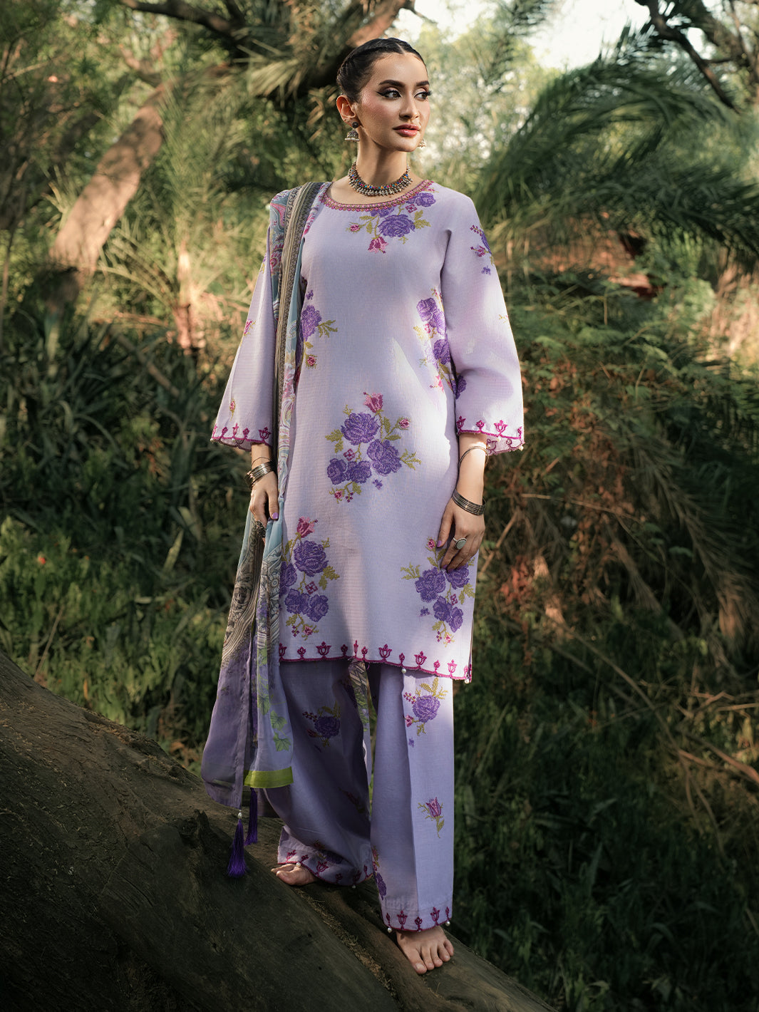 Hemstitch | The Garden Lawn | Lavender by Hemstitch - Designer Dress  - Type : Ladies Clothes - Available at Libayah - 100% Original 