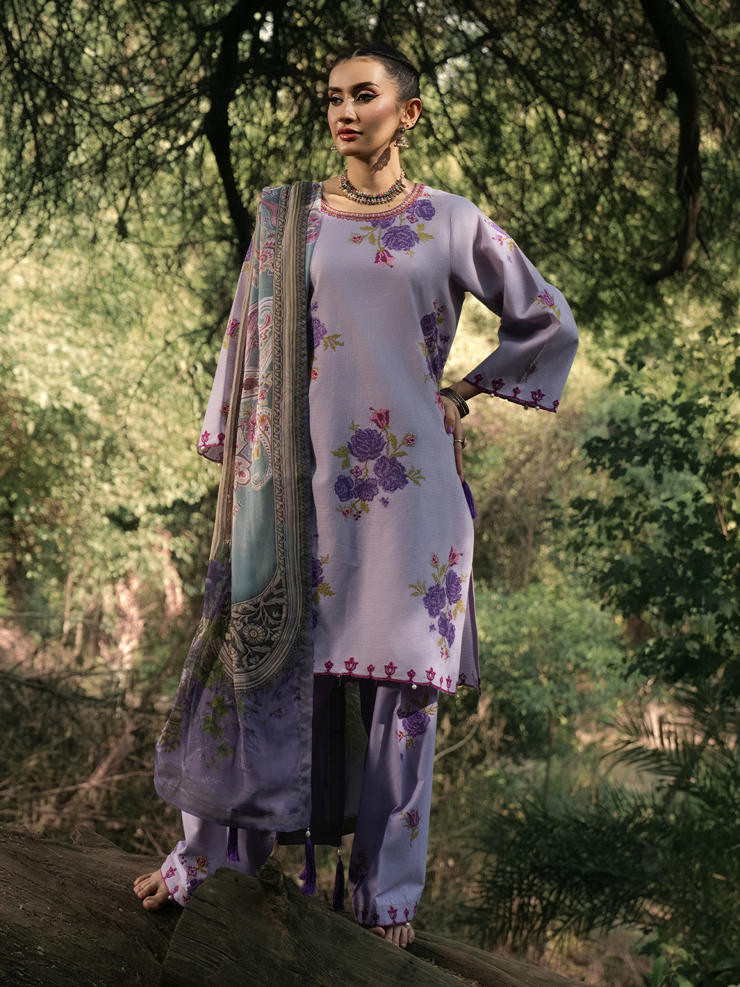 Hemstitch | The Garden Lawn | Lavender by Hemstitch - Designer Dress  - Type : Ladies Clothes - Available at Libayah - 100% Original 