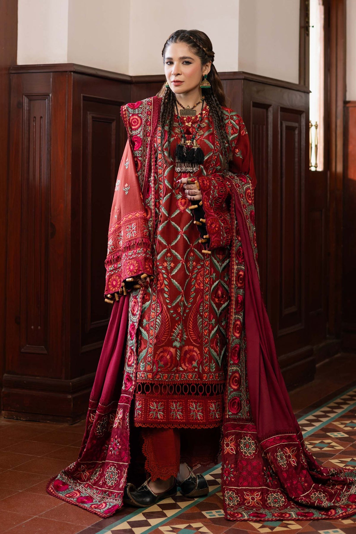 Maryam Hussain | Winter Shawl 2024 |  Fall by Maryam Hussain - Designer Dress - Type: Ladies Clothes - Available at Libayah - 100% Original