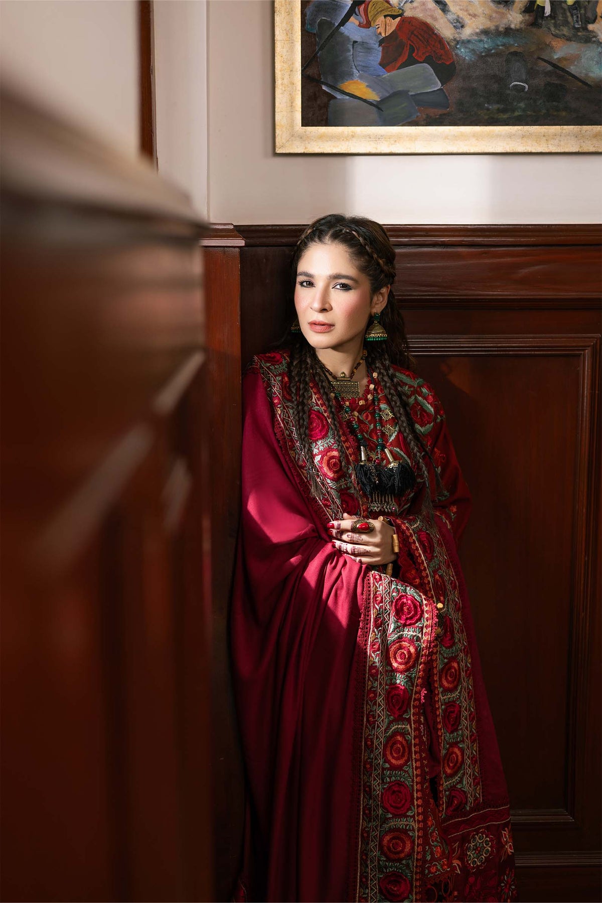 Maryam Hussain | Winter Shawl 2024 |  Fall by Maryam Hussain - Designer Dress - Type: Ladies Clothes - Available at Libayah - 100% Original