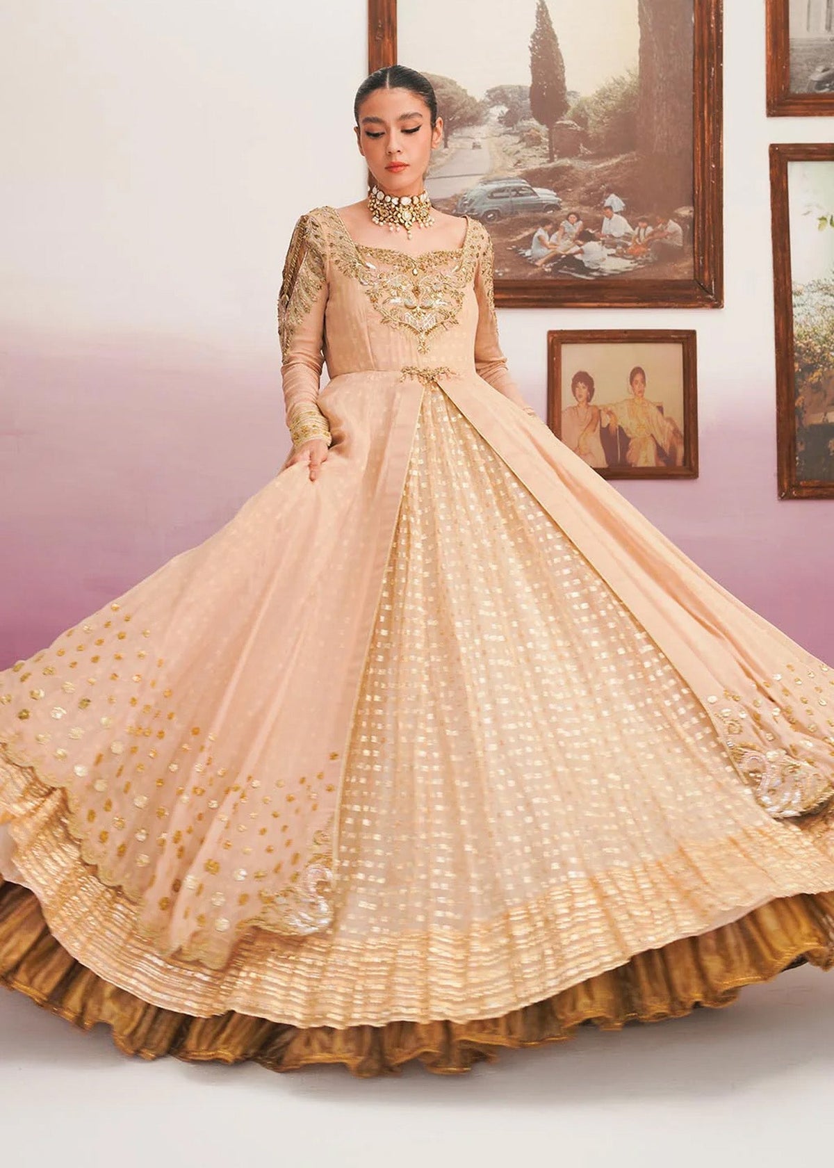 Jamnii | Pehli Mulaqat | SUNEHRI by Jamnii - Designer Dress - Type: Ladies Clothes - Available at Libayah - 100% Original