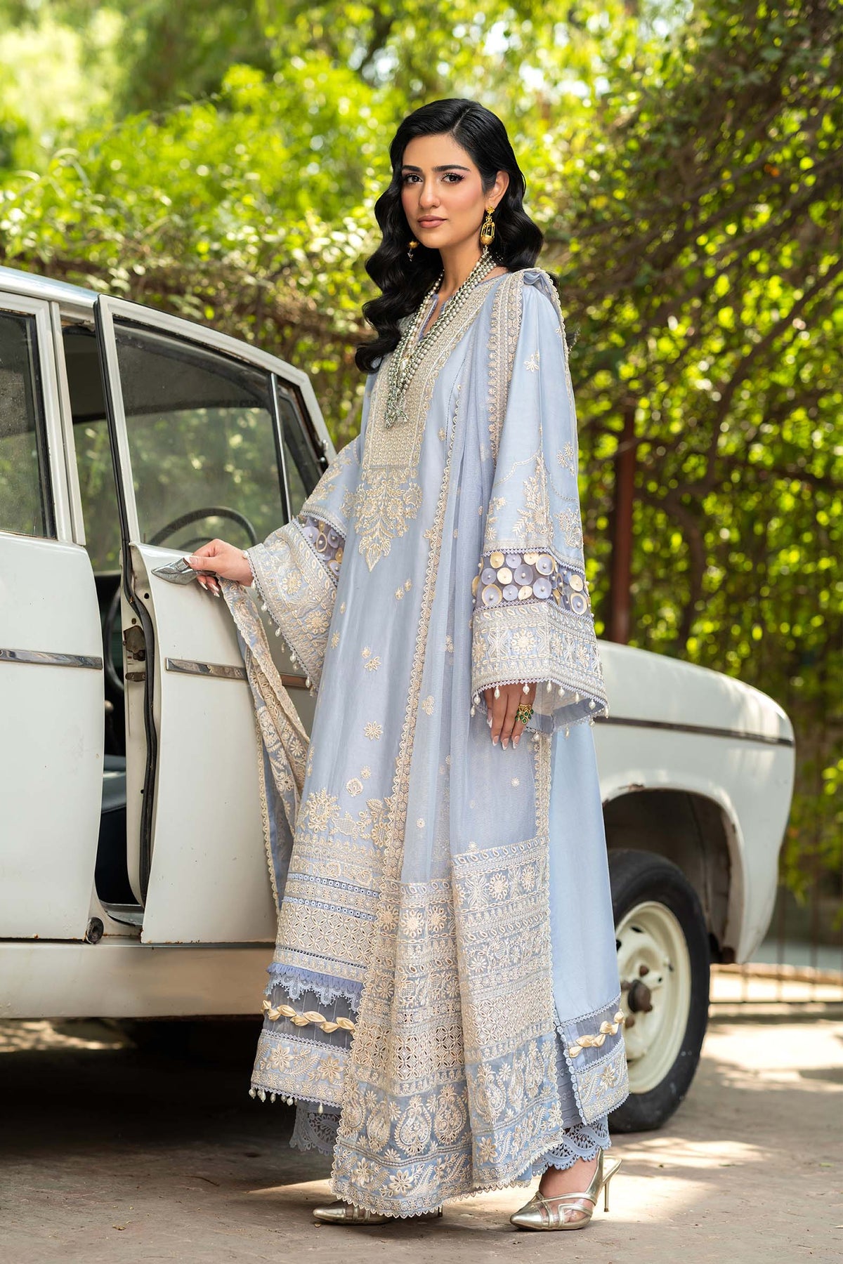 Maryam Hussain | Luxury Lawn 25 | Badal by Maryam Hussain - Designer Dress - Type: Ladies Clothes - Available at Libayah - 100% Original