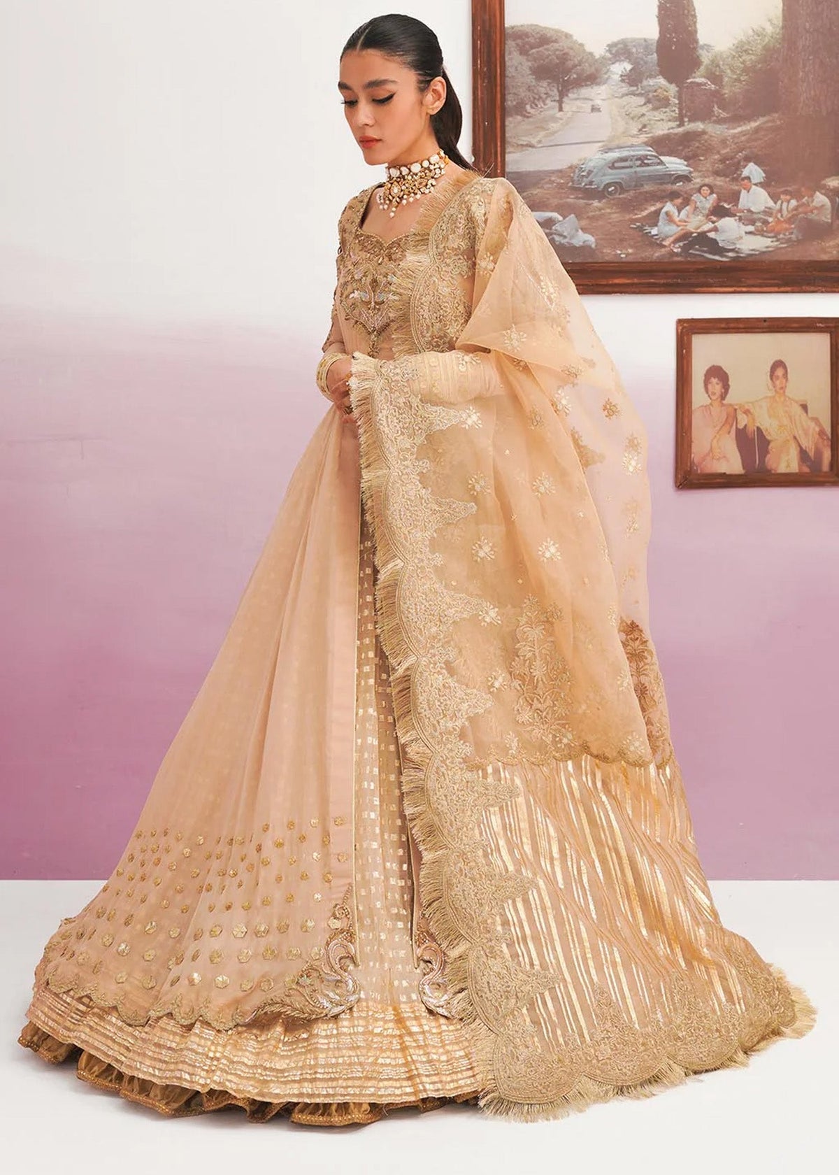 Jamnii | Pehli Mulaqat | SUNEHRI by Jamnii - Designer Dress - Type: Ladies Clothes - Available at Libayah - 100% Original