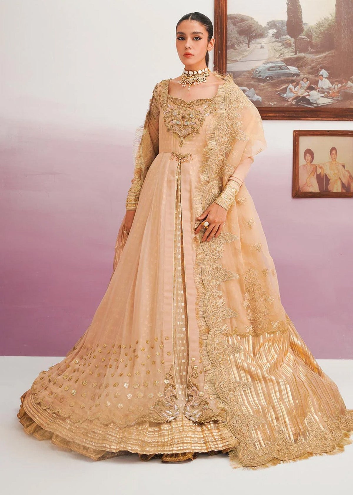 Jamnii | Pehli Mulaqat | SUNEHRI by Jamnii - Designer Dress - Type: Ladies Clothes - Available at Libayah - 100% Original